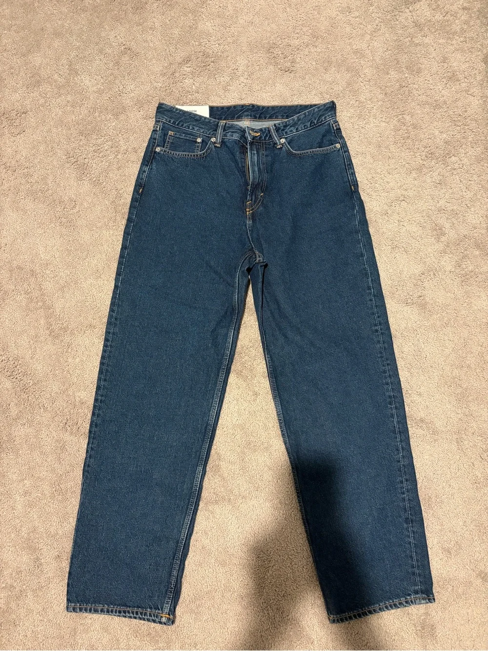 H&M Loose Ample Men's Jeans in Dark Blue Denim